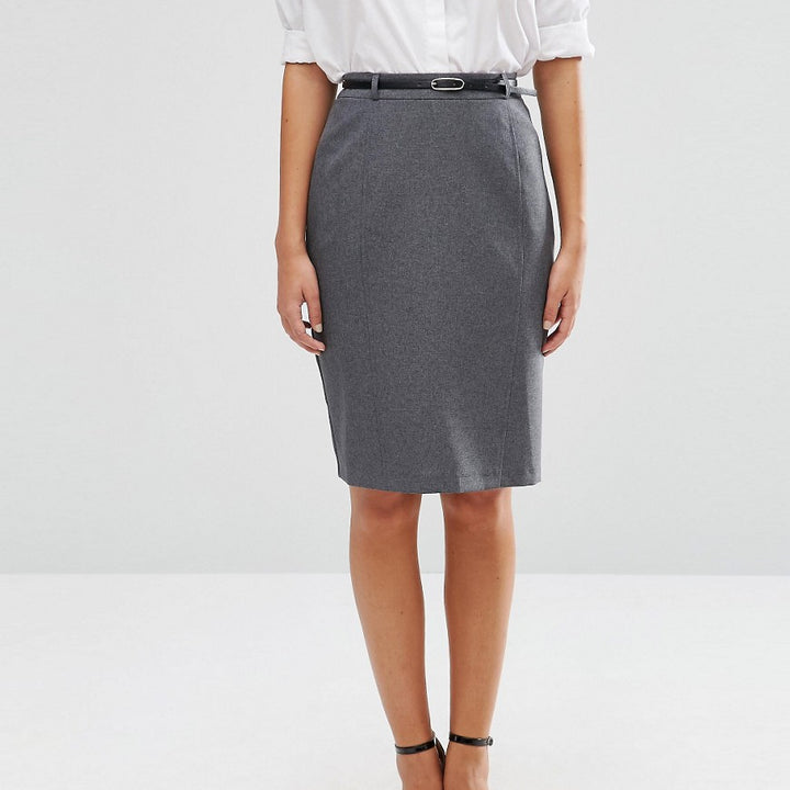 Belted Pencil Skirt